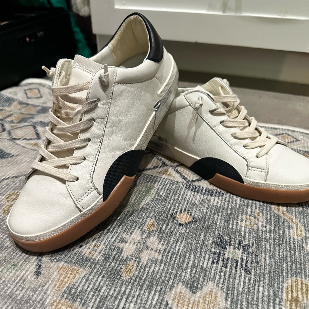 Dolce Vita White and Black Sneakers with Vintage-Inspired Design